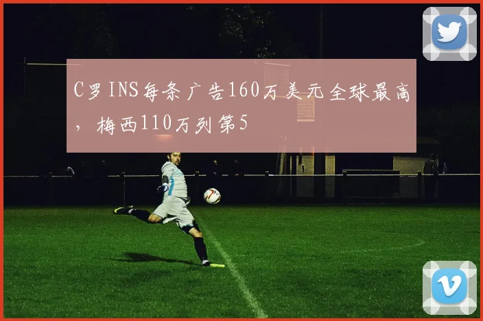 C罗INS每条广告160万美元全球最高，梅西110万列第5
